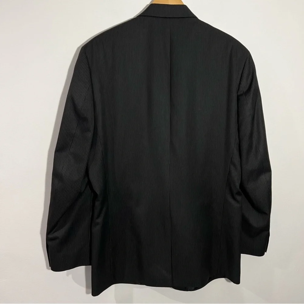 Chaps Men's Pinstripe Blazer Jacket Dark Gray‎ Size 42R